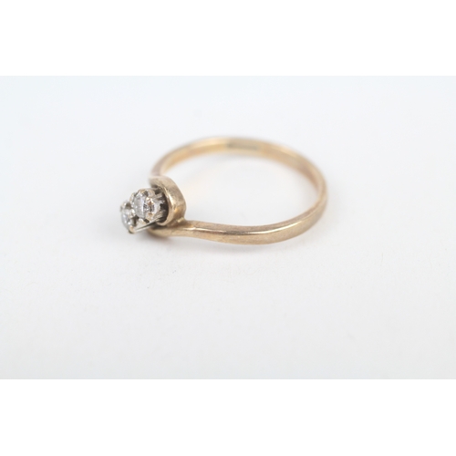 230 - 9ct gold vintage diamond toi et moi ring, claw set, total diamond weight 0.20ct approximately