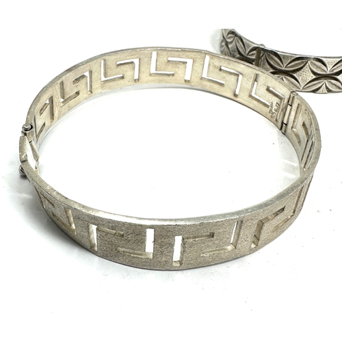 298 - 2 vintage silver bangles weight 63g