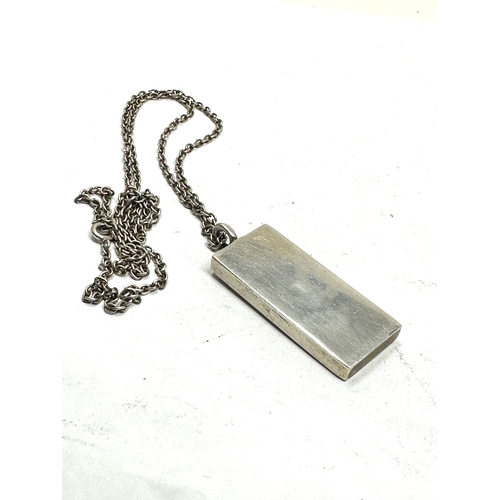 301 - Vintage silver ingot pendant necklace weight 37g