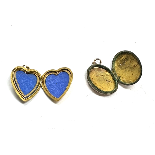 170 - 2 antique gold back & front lockets weight 7.6g