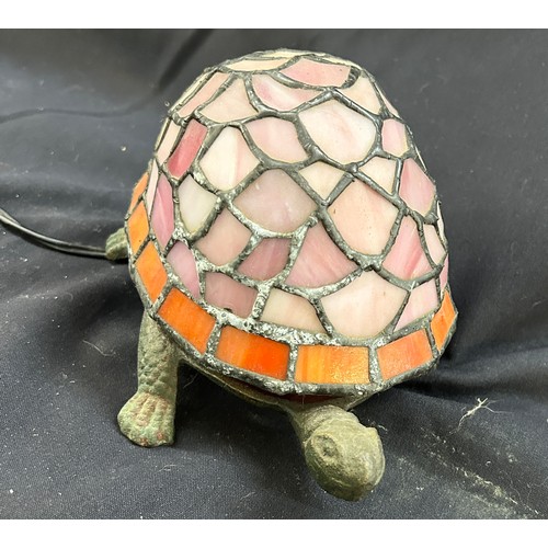 93 - Tiffany style turtle lamp, working order