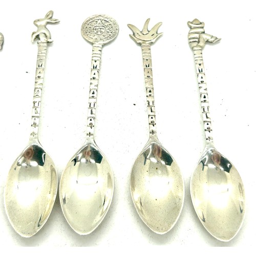 518 - Set 6 silver 925 silver souvenir spoons Mazatlan, total approximate weight 30g