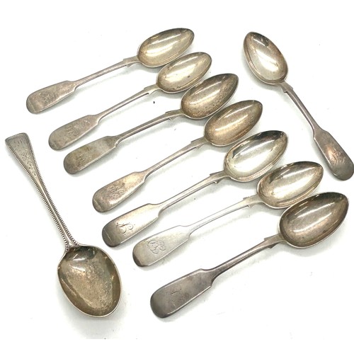 517 - Selection hallmarked silver teaspoons, total approximate weight 197g