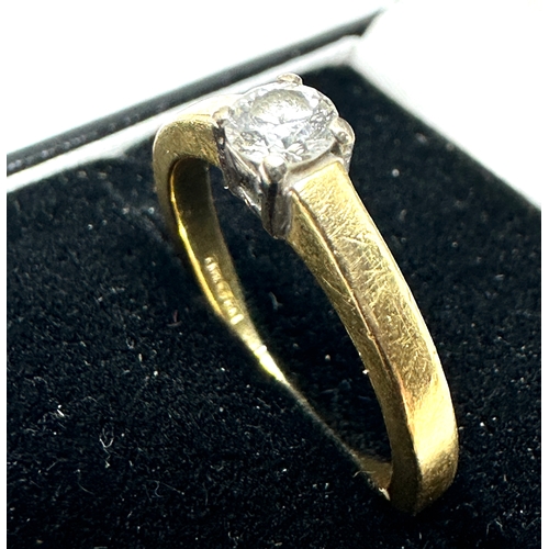 180 - 18ct gold diamond solitaire ring 0.25ct diamond weight 3.9g