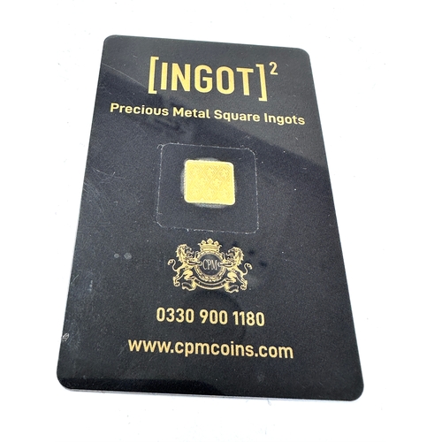 181 - 999.9 gold ingot limited edition sealed weight 1g