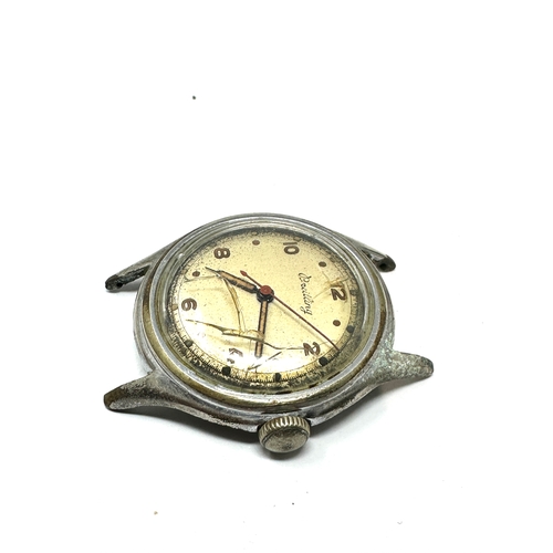 385 - Rre Early 1940s military style Breitling wristwatch red sweep seconds hand. Case reference 122. A ma... 