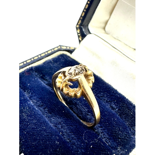 199 - Antique 18ct gold Rose diamond ring weight 2.8g b