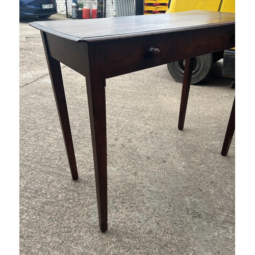 434 - mahogany victorian side table measures approx 29 inches tall, 16 deep and 35 wide