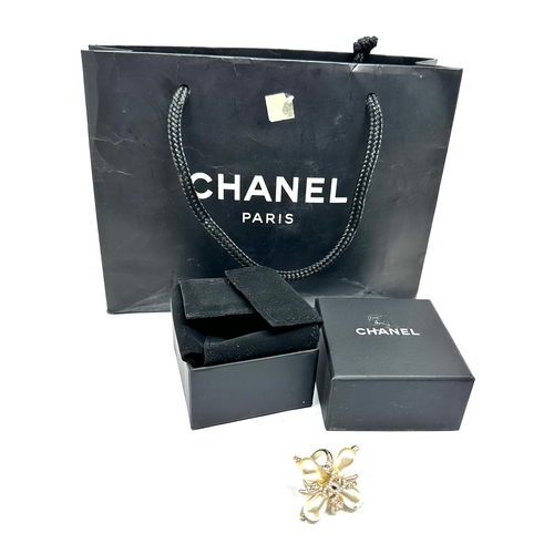 345 - Original boxed chanel dress ring comes with chanel bag and boxes