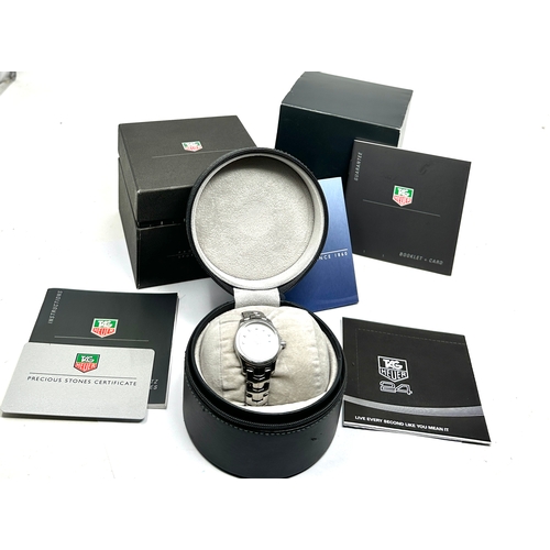 431 - TAG HEUER Link Mother of Pearl Diamond Dial Ladies quartz wristWatch the watch comes boxed with all ... 