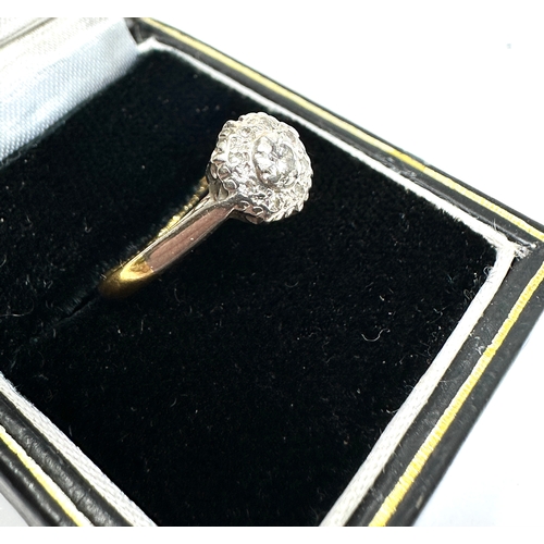 204 - Vintage 18ct gold diamond ring weight 2.7g