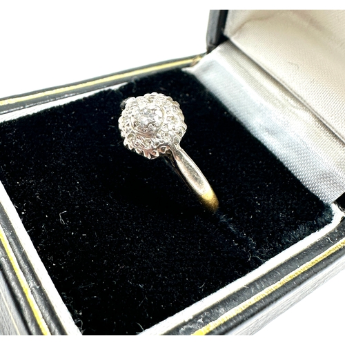 204 - Vintage 18ct gold diamond ring weight 2.7g