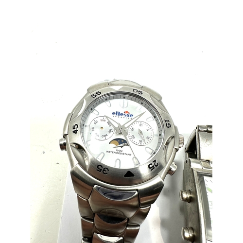 433 - selection of chronograph wrist watches inc ellesse philip persio ingersoll  spares or repair