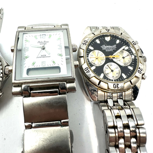 433 - selection of chronograph wrist watches inc ellesse philip persio ingersoll  spares or repair