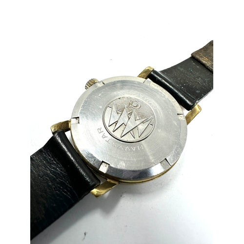 437 - Vintage Cyma navystar gents wristwatch the watch is ticking