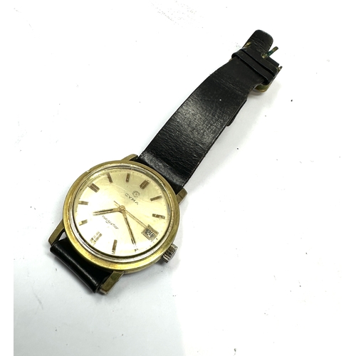 437 - Vintage Cyma navystar gents wristwatch the watch is ticking