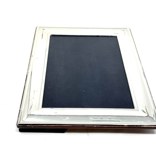 38 - Silver picture frame measures approx 22cm by 17cm