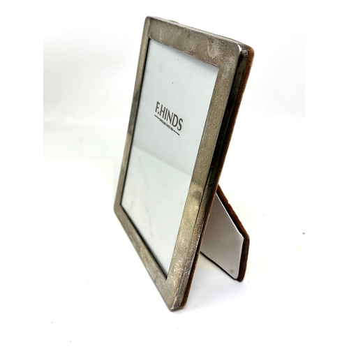 39 - Silver picture frame measures approx 21.5cm by 16cm