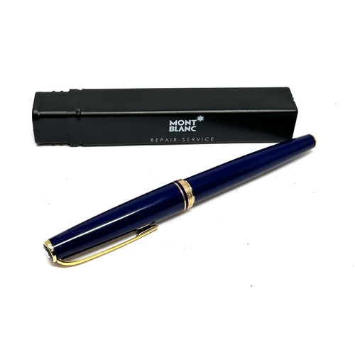 489 - Montblanc Generation Fountain Pen 14K F Nib Navy Blue