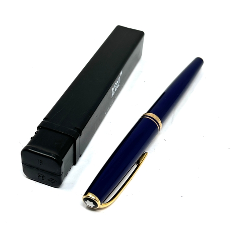 489 - Montblanc Generation Fountain Pen 14K F Nib Navy Blue