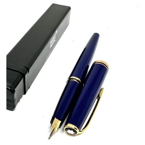 489 - Montblanc Generation Fountain Pen 14K F Nib Navy Blue