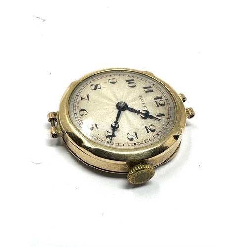 407 - 1930s Ladies 9ct gold rolex wristwatch the watch is ticking