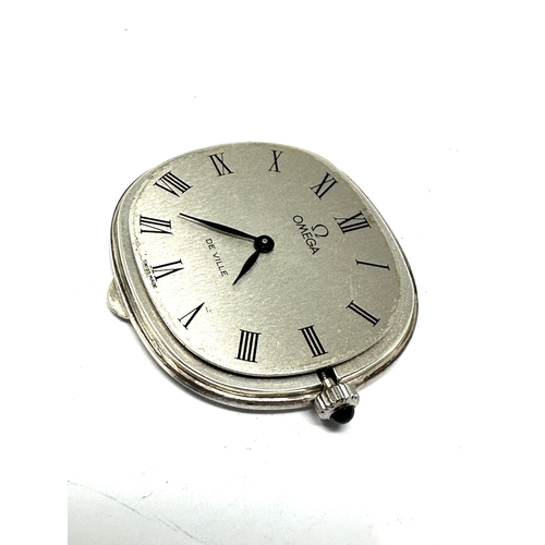 418 - Vintage silver gents Omega de ville wristwatch & strap the watch is ticking