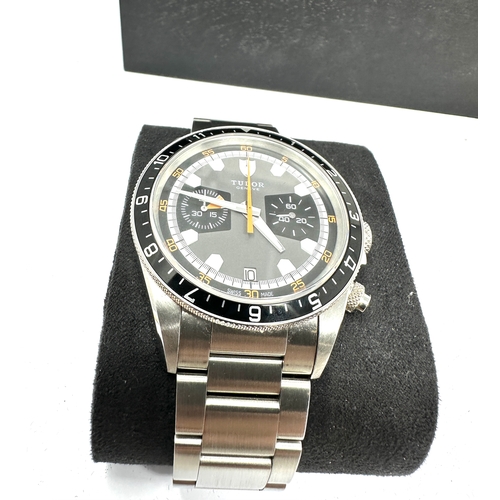 421 - TUDOR  Chronograph 70330N Heritage Chrono Grey Dial new condition box and guarantee card