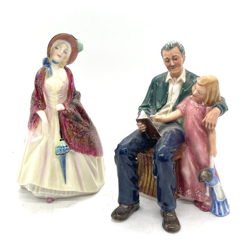 536 - Royal Doulton grandpas story HN3456 and Paisley shawl HN1988, over all good condition