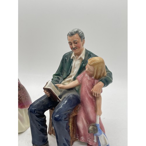 536 - Royal Doulton grandpas story HN3456 and Paisley shawl HN1988, over all good condition