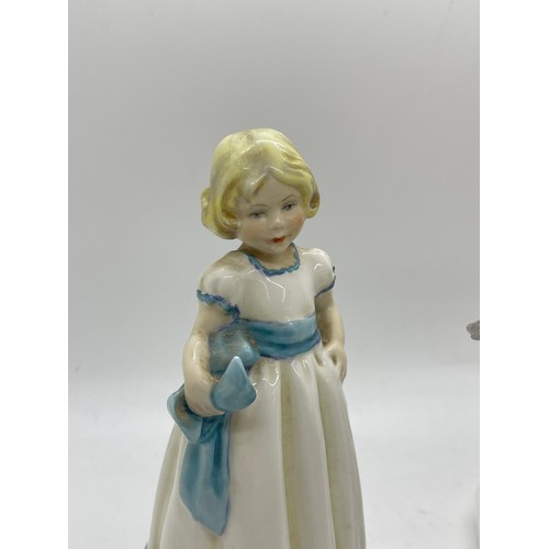 530 - Royal Stratford newspaper bay figure and Royal Worcester Mondays child figure a/f