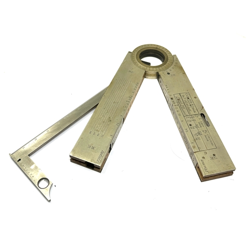 568 - Fine rare early 19th century folding  measure scientific instrument complete measures approx 18cm wh... 