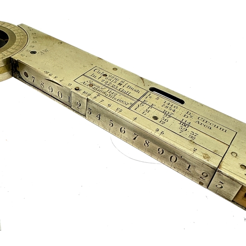 568 - Fine rare early 19th century folding  measure scientific instrument complete measures approx 18cm wh... 