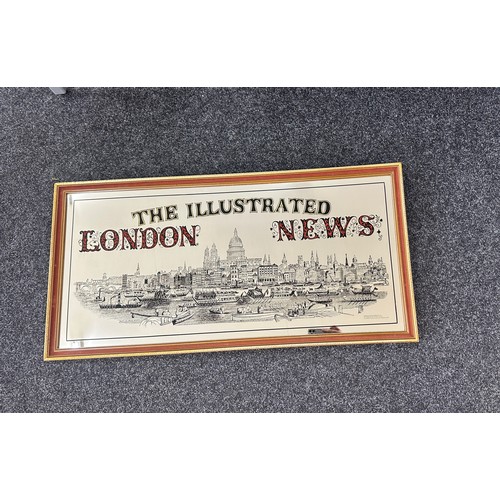 10 - London illustrated news mirror measures approx 42 inches long by 21 wide