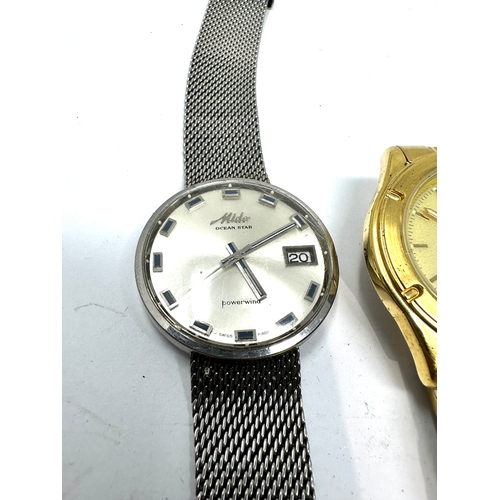 424 - 3 vintage gents wrist watches inc tissot stylist citizen eco-drive & mido ocean star all watches wil... 