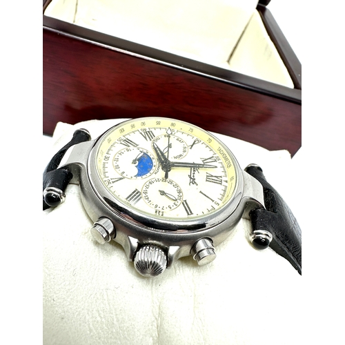 425 - Gents kienzle the da vinci calendar chronograph automatic wristwatch with moon phase dial the watch ... 