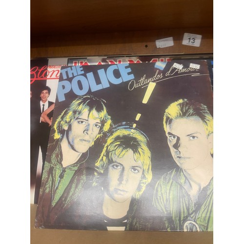 13 - Selection of LP's to include Blondie, Police, Iron Midoen, Adam Ant, etc