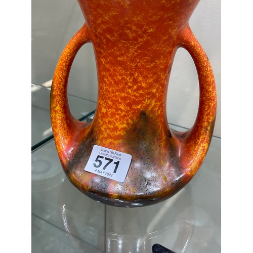 571 - Royal Lancastrian vase height 8.5 inches tall