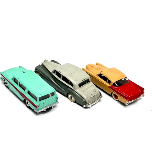 477 - 3 dinky cars inc 169 studebaker 173 nash rambler & 150 rolls royce in good condition