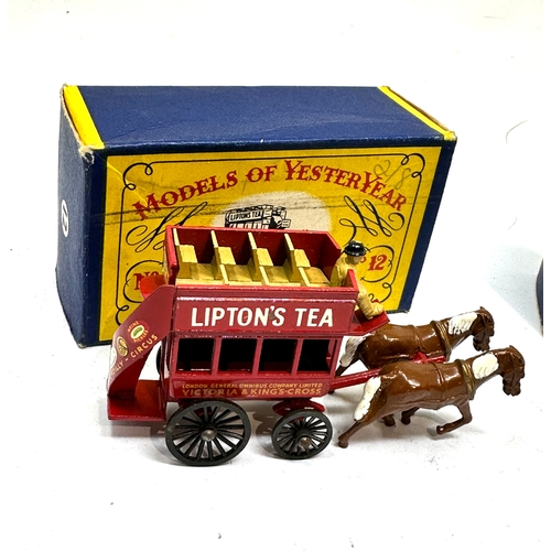 509 - 2 Original boxed Lesney models of yesteryear No 12 & 9