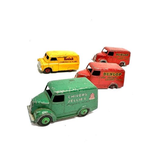 524 - Selection of Dinky vans dunlop ,kodak chivers