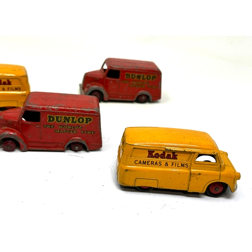 524 - Selection of Dinky vans dunlop ,kodak chivers