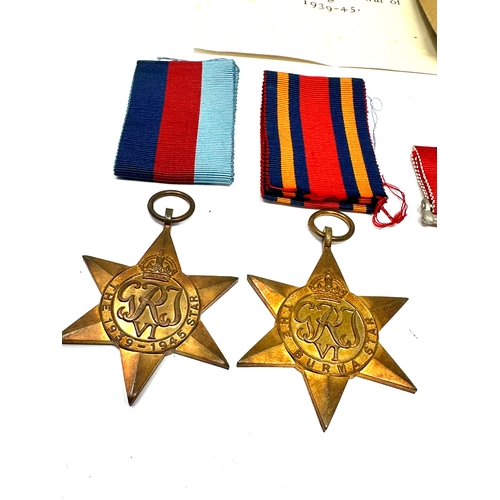 456 - Boxed ww2 medal group inc burma star etc