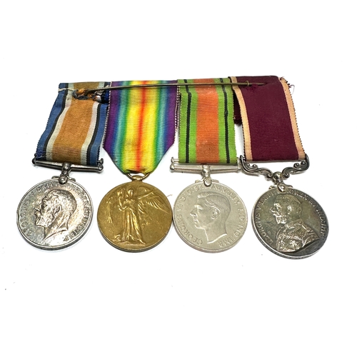 457 - ww1 & ww2 medal group inc silver war medal long service & good conduct medal ww2 pair to 19127 spr w... 