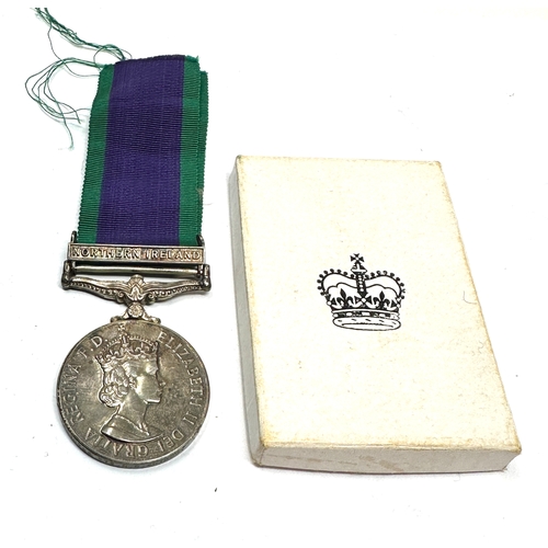 459 - original boxed 1962 Campaign Service Medal Northern Ireland to 24070725 pte h.c.antony .LI