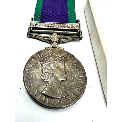 459 - original boxed 1962 Campaign Service Medal Northern Ireland to 24070725 pte h.c.antony .LI