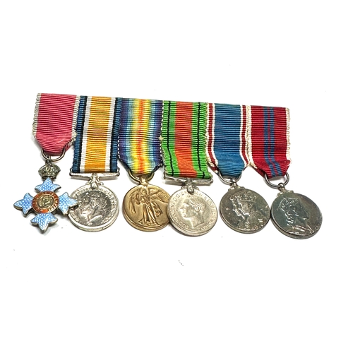 460 - Original military obe miniature medal group