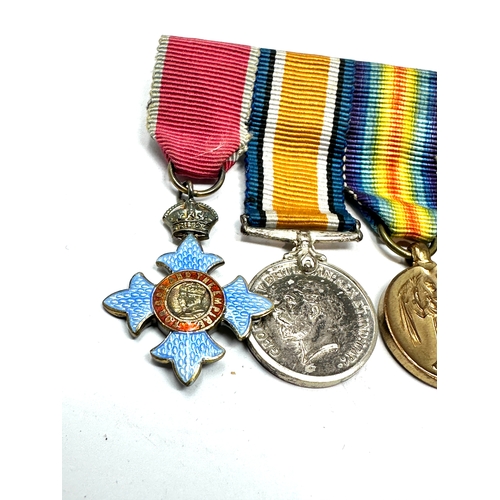 460 - Original military obe miniature medal group