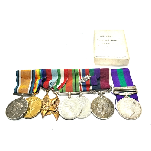 461 - ww1 & ww2 medal group to wing commander j.h.j williams r.a.f on G.s.m ww1 medals named 238452 .3.a.n... 