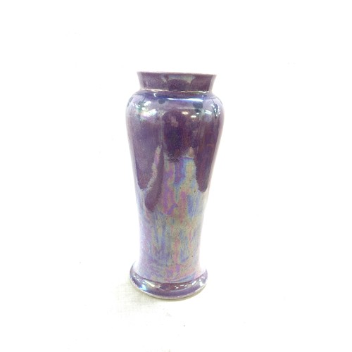 1 - Antique Ruskin lustre vase 1921 lilac glaze with top decoration, height 32cm